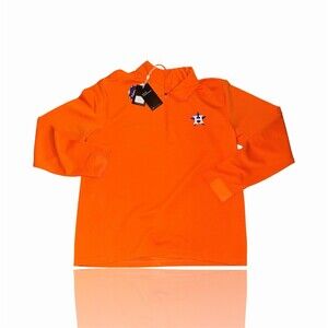 Levelwear Houston Astros Long-sleeve Mens Large Orange 1/4 Zip Pullover MLB NWT